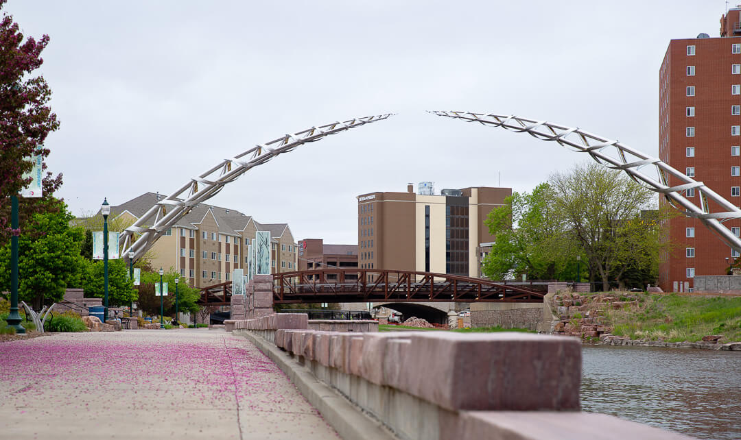 Arc of Dreams Sculpture in downtown Sioux Falls