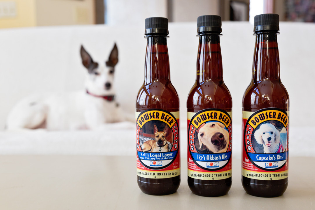 bowser beer with custom labels showing dogs on deployments top three military pet of the year dogs