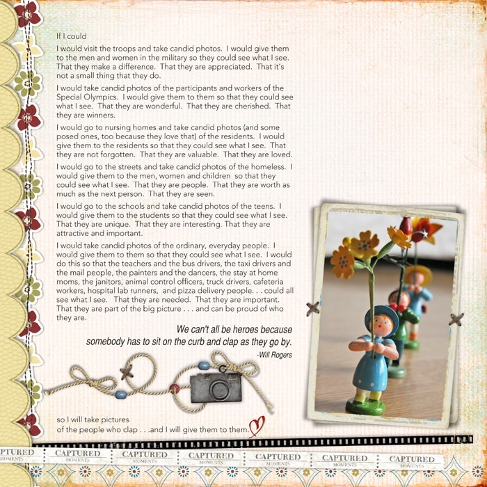 Candid Photography Scrapbook page by Kelly Middlebrooks
