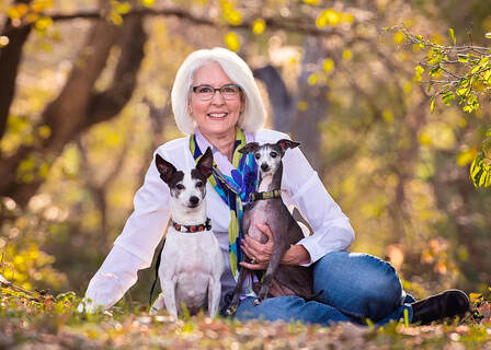 Sioux Falls pet photographer Kelly Middlebrooks with her two Italian Greyhounds